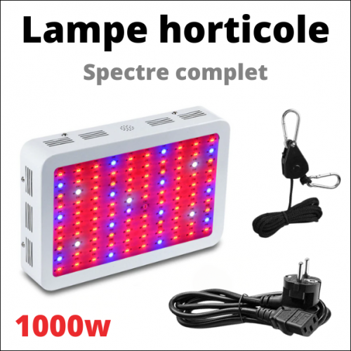 Lampe De Croissance LED, Lumière De Plante À Spectre Complet 1000W