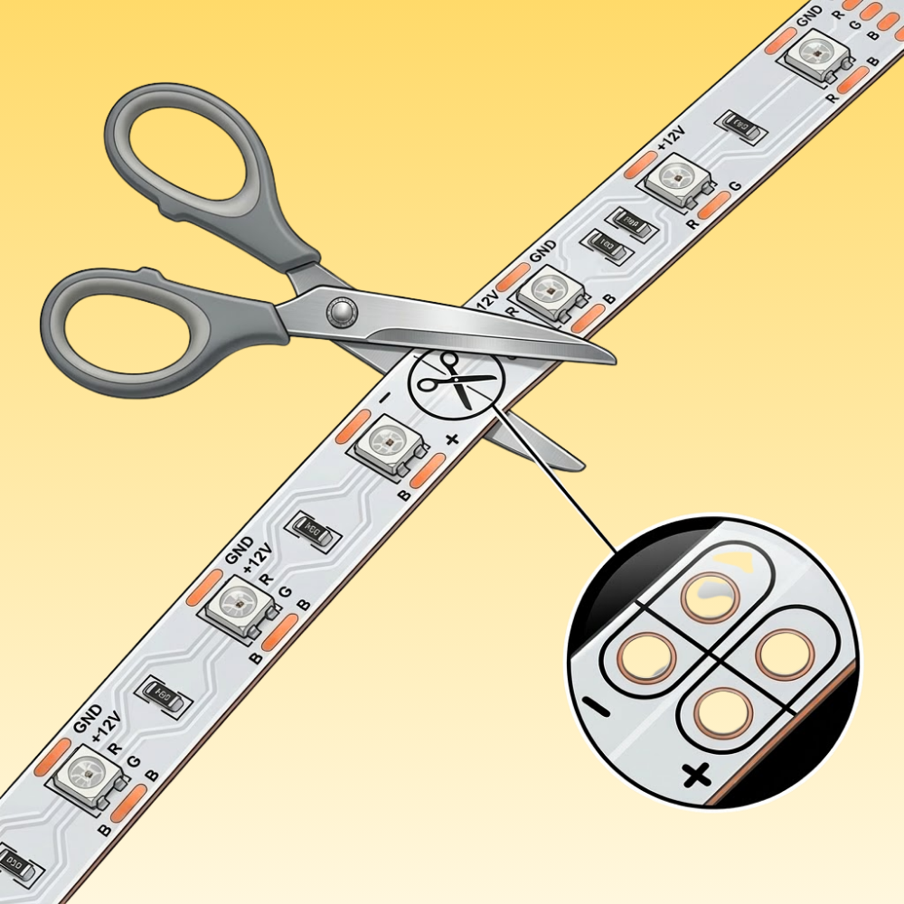 Comment couper un ruban LED ? Guide complet 12V, 24V et 220V